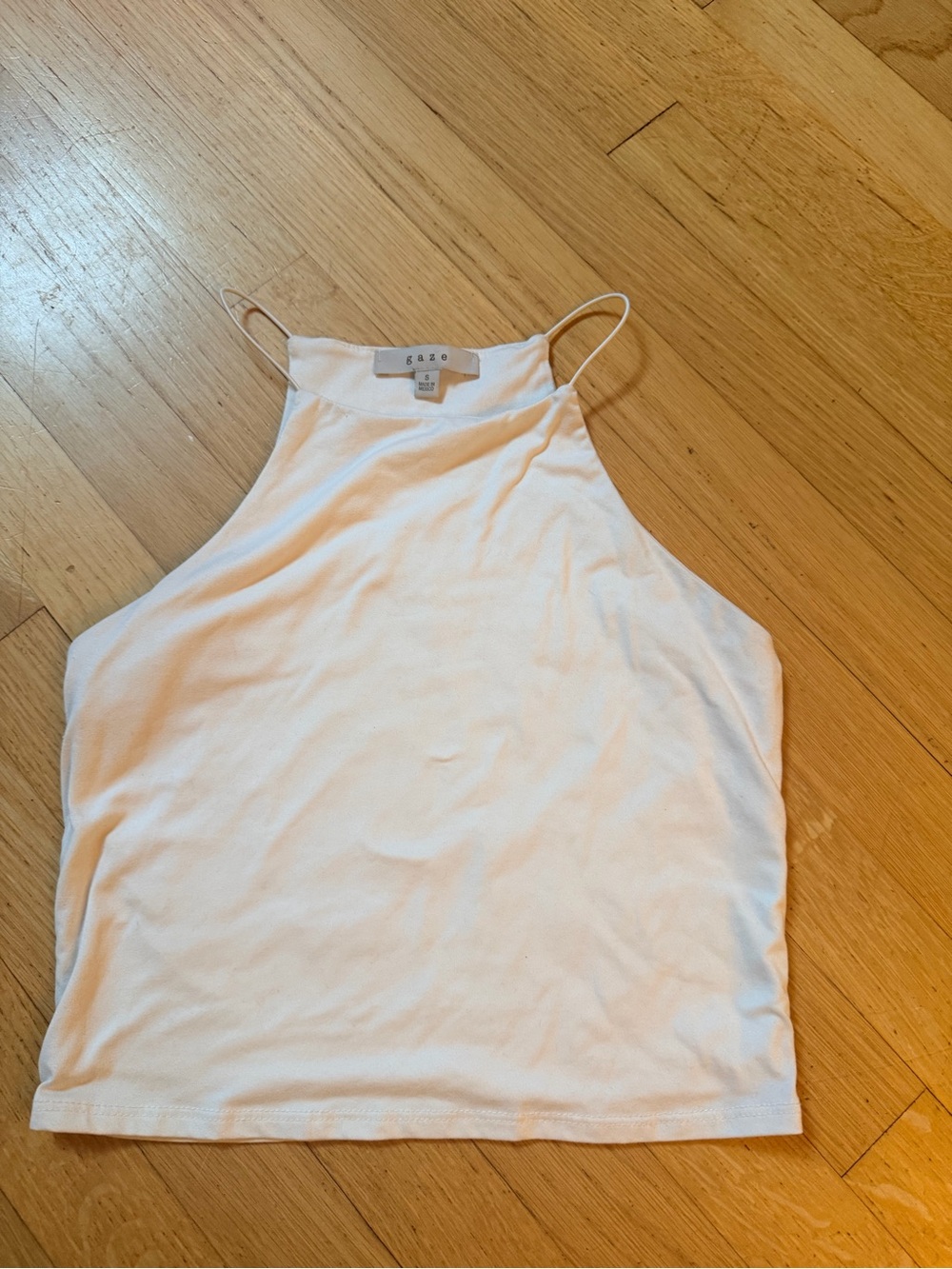gaze White High-Neck Halter Camisole